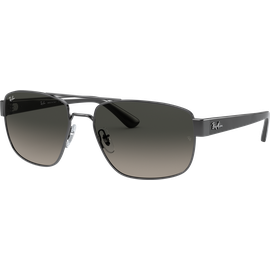 Sonnenbrille Ray-Ban RB3663 Glänzend Gunmetall / Verlauf Grau Seitenansicht