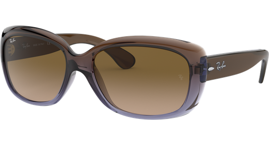 Sonnenbrille Ray-Ban RB4101 Jackie Ohh Glänzend Braun / Verlauf Braun Seitenansicht - Ansicht 3