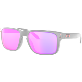Sportbrille Oakley Holbrook Matte Black / Positive Red Iridium Seitenansicht