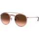 Ray-Ban RB3647N Round Double Bridge Glänzend Kupfer / Verlauf Braun 9069A5 51