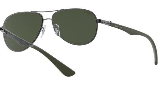 Ray-Ban RB8313 Carbonfaser Glänzend Gunmetall / Grün Polarisiert 004/N5 61 - Ansicht 8
