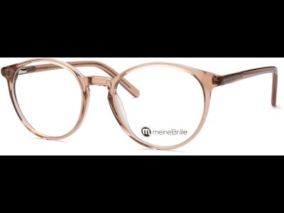 meineBrille 04-12070-02, Nude transparent glänzend Schräg links