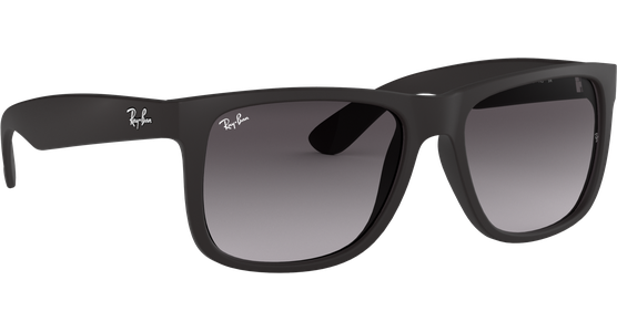 Sonnenbrille Ray-Ban Justin Classic Matt schwarz / Verlauf grau Seitenansicht - Ansicht 5