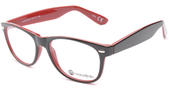 meineBrille 04-69150-02, Schwarz/Rot links - Ansicht 5