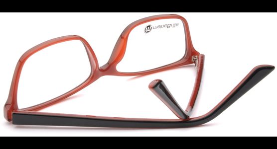 meineBrille 04-69190-01, Schwarz/Rot hinten - Ansicht 7