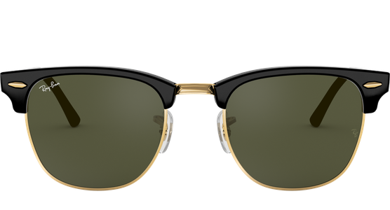 Sonnenbrille Ray-Ban RB3016 Clubmaster Classic Glänzend Schwarz / Grün  - Ansicht 2