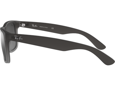 Sonnenbrille Ray-Ban Justin Classic Matt Grau / Silber Verspiegelt Seitenansicht
