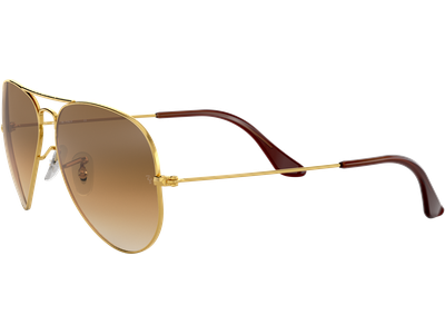 Ray-Ban Aviator Gradient RB3025 Glänzend Gold / Verlauf Hellbraun 001/51 62 - LARGE - Ansicht 2