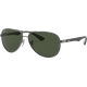Ray-Ban RB8313 Carbonfaser Glänzend Gunmetall / Grün Polarisiert 004/N5 61