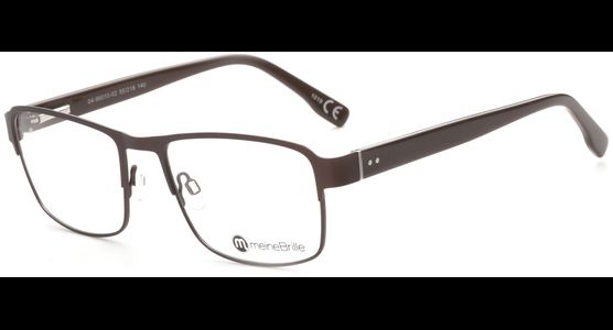 meineBrille 04-96010-02, Dunkel Braun Matt links - Ansicht 3