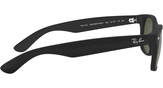 Ray-Ban RB2132 New Wayfarer Classic Matt Schwarz / Grün 622 55 - Ansicht 14