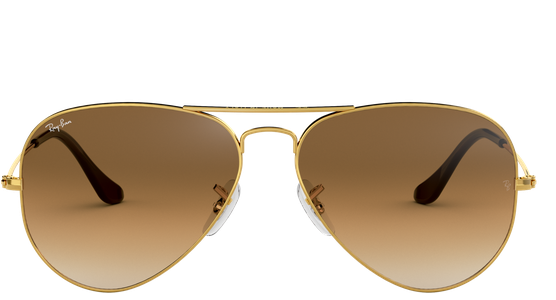 Sonnenbrille Ray-Ban RB3025 Aviator Gradient Glänzend Gold / Verlauf Hellbraun - Ansicht 2