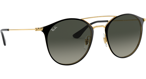 Sonnenbrille Ray-Ban RB3546 Glänzend Schwarz / Verlauf Grau Seitenansicht - Ansicht 5