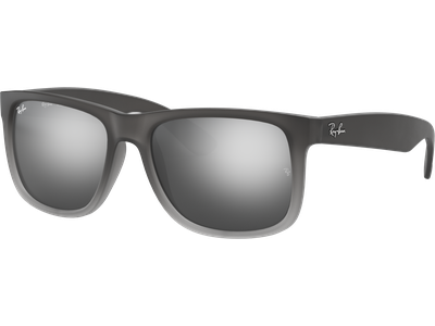 Sonnenbrille Ray-Ban Justin Classic Matt Grau / Silber Verspiegelt Seitenansicht - Ansicht 2