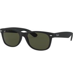 Ray-Ban RB2132 New Wayfarer Classic Matt Schwarz / Grün 622 55 - Ansicht 5