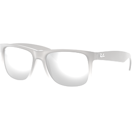 Sonnenbrille Ray-Ban Justin Classic Matt Grau / Silber Verspiegelt Seitenansicht