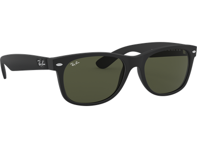 Sonnenbrille Ray-Ban RB2132 Matt Schwarz / Grün Seitenansicht