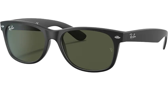 Sonnenbrille Ray-Ban RB2132 Matt Schwarz / Grün Seitenansicht - Ansicht 3
