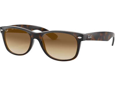 Sonnenbrille Ray-Ban RB2132 New Wayfarer Classic Glänzend Havanna / Braun Seitenansicht