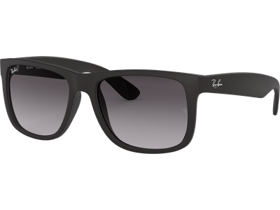 Sonnenbrille Ray-Ban Justin Classic Matt schwarz / Verlauf grau Seitenansicht - Ansicht 2