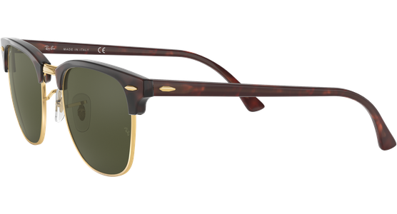 Ray-Ban RB3016 Clubmaster Classic Glänzend Tortoise / Grün W0366 51 - Ansicht 7