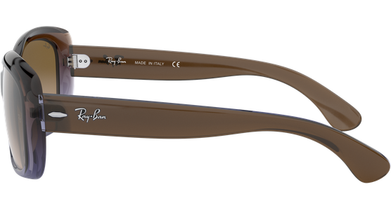 Sonnenbrille Ray-Ban RB4101 Jackie Ohh Glänzend Braun / Verlauf Braun Seitenansicht - Ansicht 4