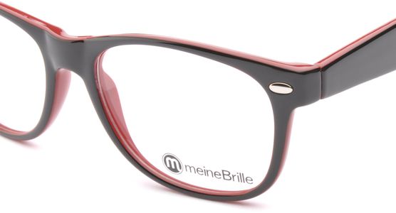 meineBrille 04-69150-02, Schwarz/Rot nah - Ansicht 3