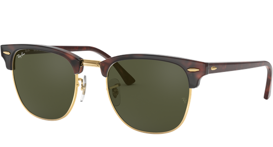 Ray-Ban RB3016 Clubmaster Classic Glänzend Tortoise / Grün W0366 51 - Ansicht 6