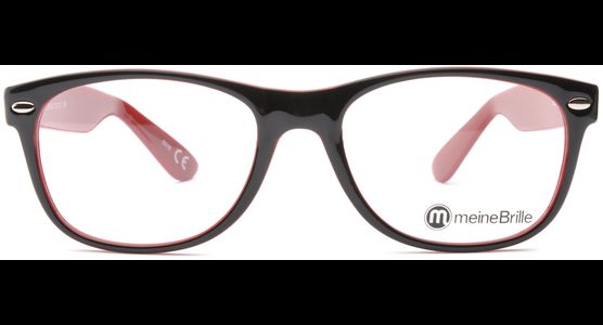 meineBrille 04-69150-02, Schwarz/Rot front - Ansicht 2