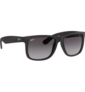 Sonnenbrille Ray-Ban Justin Classic Matt schwarz / Verlauf grau Seitenansicht - Ansicht 5