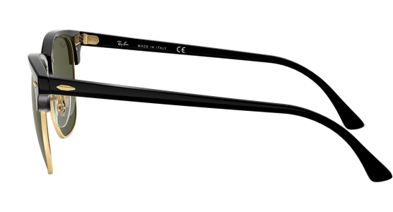 Ray-Ban RB3016 Clubmaster Classic Glänzend Schwarz / Grün W0365 51 - Ansicht 8