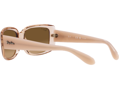 Ray-Ban Sonnenbrille Damen Ray-Ban RB4389 6644M2 55-17, Glänzendes Braun transparent Ansicht 4