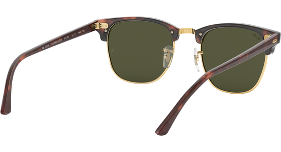 Ray-Ban RB3016 Clubmaster Classic Glänzend Tortoise / Grün W0366 51 - Ansicht 12