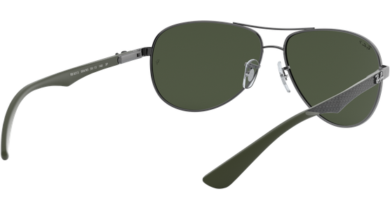 Ray-Ban RB8313 Carbonfaser Glänzend Gunmetall / Grün Polarisiert 004/N5 61 - Ansicht 10