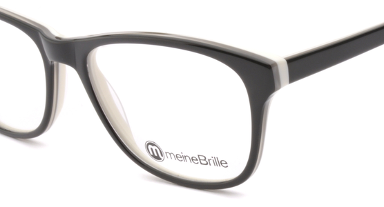 meineBrille 04-69040-02, Schwarz/Creme nah - Ansicht 3