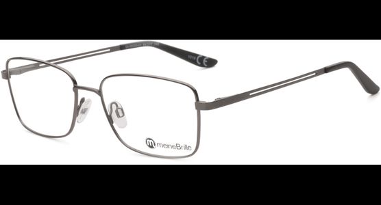 meineBrille 04-96080-01, Dunkel Gun Matt links - Ansicht 3