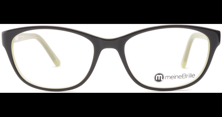 meineBrille 04-69180-01, Schwarz/Hellgrün front