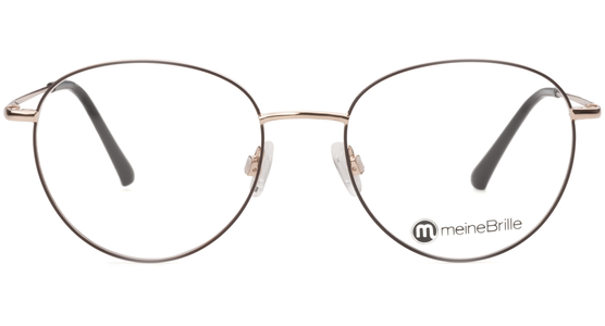 meineBrille 04-96090-02, Braun Matt/Gold Glänzend front - Ansicht 2
