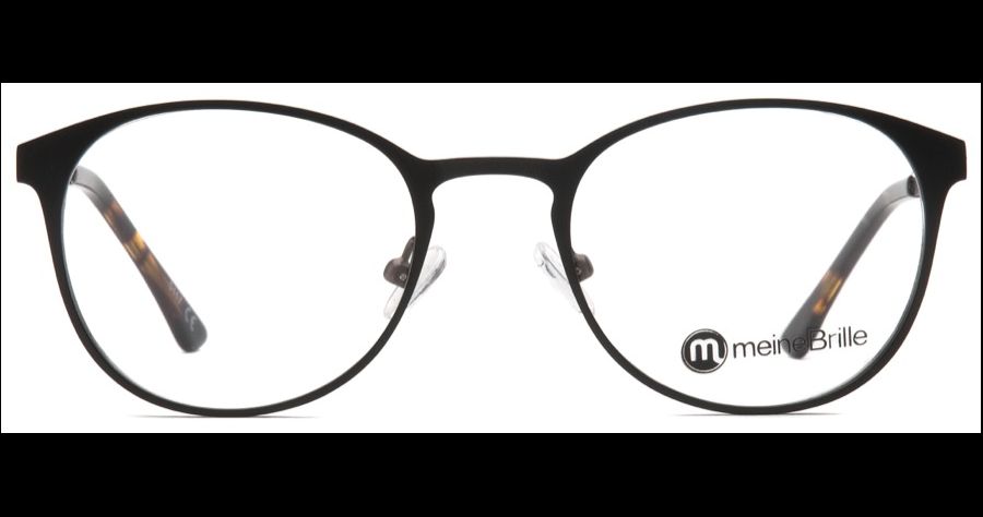 meineBrille 04-79000-02, Schwarz/Nougat Matt front