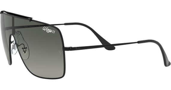 Ray-Ban Wings II RB3697 002/11 Schwarz/Grau - Ansicht 3