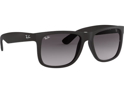 Sonnenbrille Ray-Ban Justin Classic Matt schwarz / Verlauf grau Seitenansicht - Ansicht 4