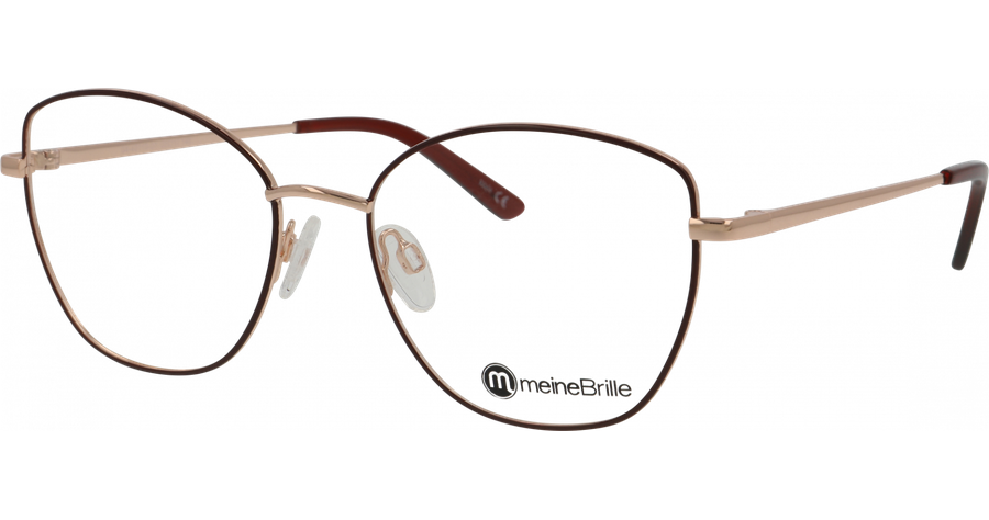  meineBrille 04-40110-01, Weinrot/Roségold glänzend Ansicht 1