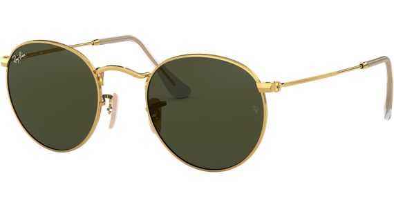 Ray-Ban RB3447 Round Metal Glänzend Gold / Grün 001 53 - Ansicht 2