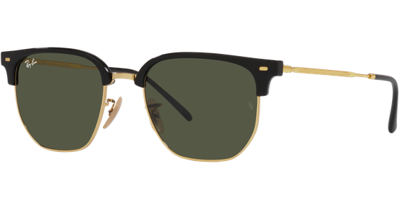 Ray-Ban New Clubmaster RB4416 Glänzendes Schwarz auf Gold/ Grün 601/31 - Ansicht 2