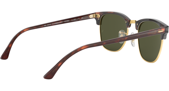 Ray-Ban RB3016 Clubmaster Classic Glänzend Tortoise / Grün W0366 51 - Ansicht 13