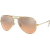 Sonnenbrille Ray-Ban RB3025 Aviator Gradient Glänzend Gold / Silber-Pink Verspiegelt Seitenansicht 