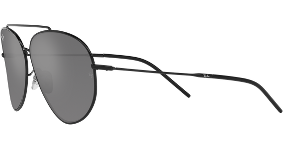 Ray-Ban Aviator Reverse RBR0101S 002/GS Schwarz/Grau 62 - LARGE - Ansicht 3