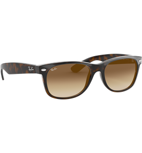Sonnenbrille Ray-Ban RB2132 New Wayfarer Classic Glänzend Havanna / Braun Seitenansicht - Ansicht 5