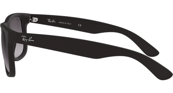 Sonnenbrille Ray-Ban Justin Classic Matt schwarz / Verlauf grau Seitenansicht - Ansicht 4