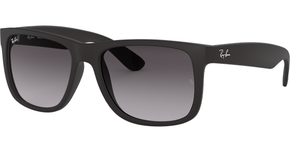 Sonnenbrille Ray-Ban Justin Classic Matt schwarz / Verlauf grau Seitenansicht - Ansicht 3
